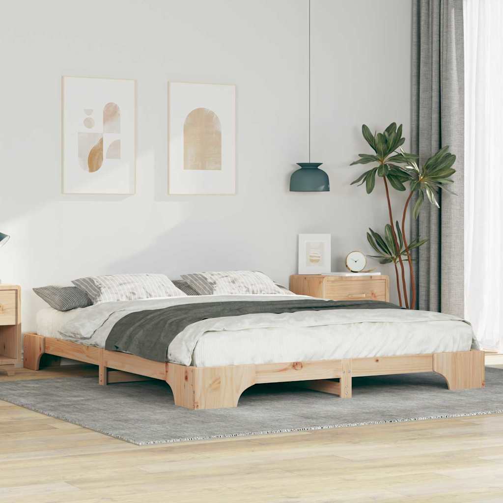 vidaXL Struttura letto a terra con archiviazione Marrone legno