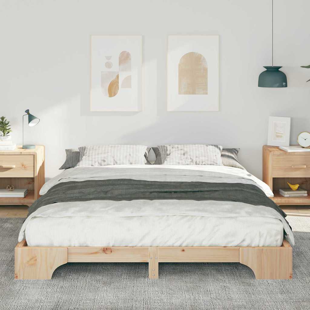 vidaXL Struttura letto a terra con archiviazione Marrone legno