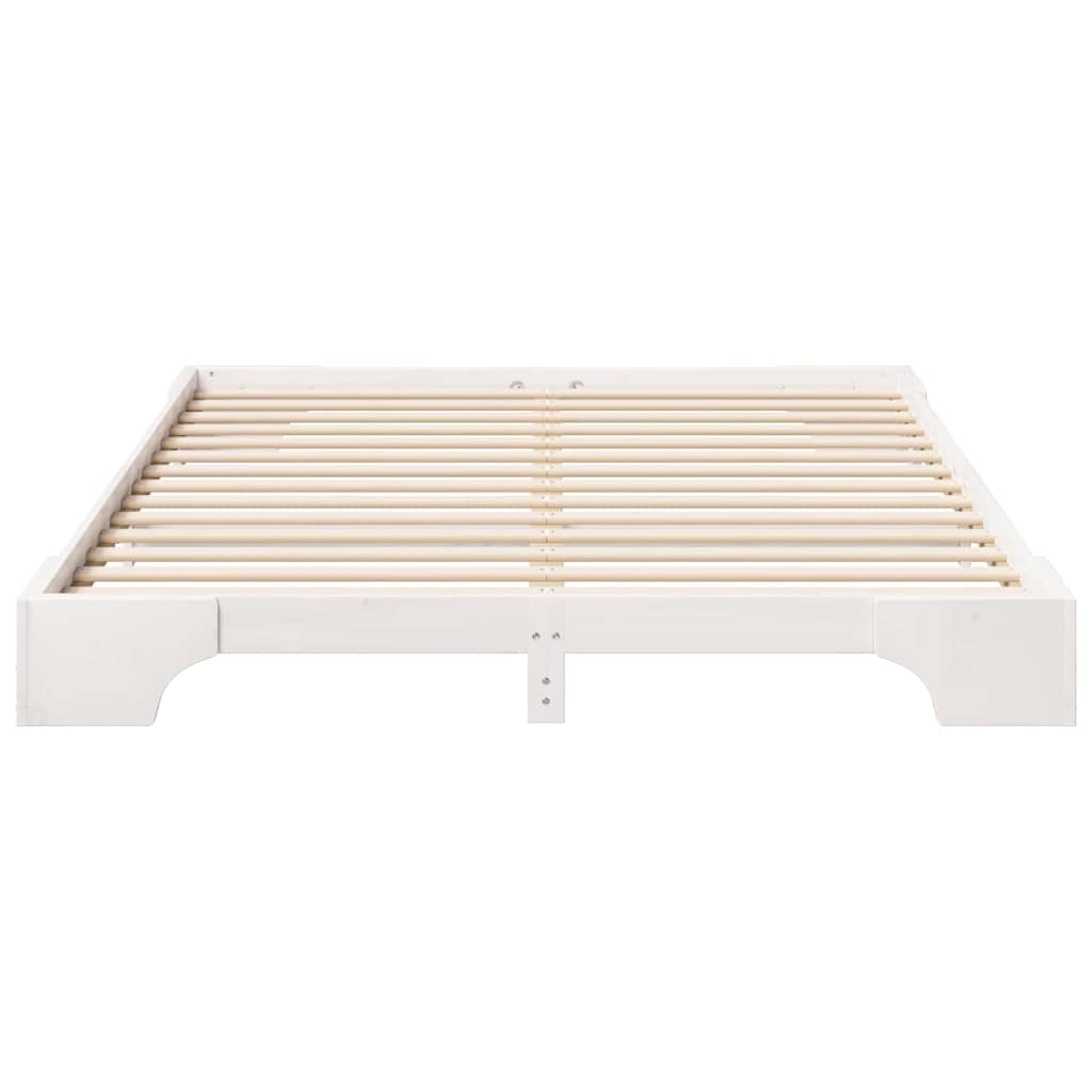 vidaXL Struttura letto a terra con archiviazione Bianco legno