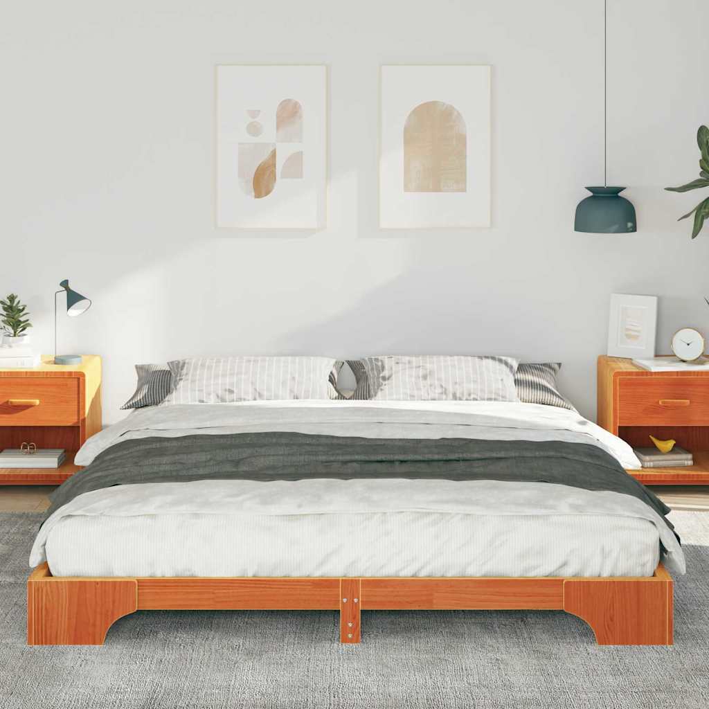 vidaXL Struttura letto a terra con archiviazione Marrone legno