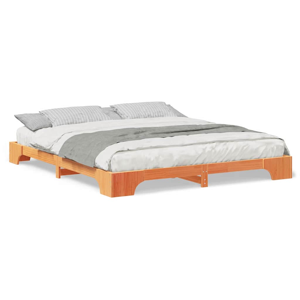 vidaXL Struttura letto a terra con archiviazione Marrone legno