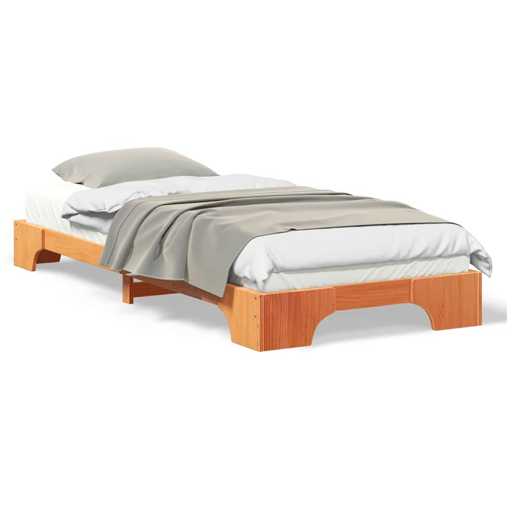 vidaXL Struttura letto a terra Marrone legno