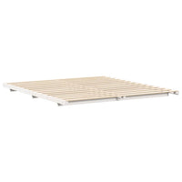 vidaXL Struttura letto a terra Bianco 200 x 200 cm