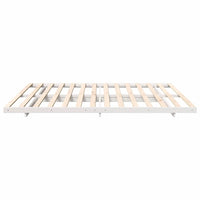 vidaXL Struttura letto a terra Bianco 200 x 200 cm
