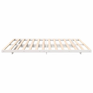 vidaXL Struttura letto a terra Bianco 200 x 200 cm