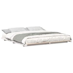 vidaXL Struttura letto a terra Bianco 180 x 200 cm