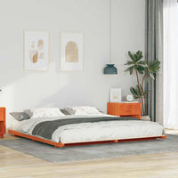 vidaXL Struttura letto a terra Cera marrone 180 x 200 cm