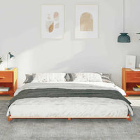 vidaXL Struttura letto a terra Cera marrone 180 x 200 cm