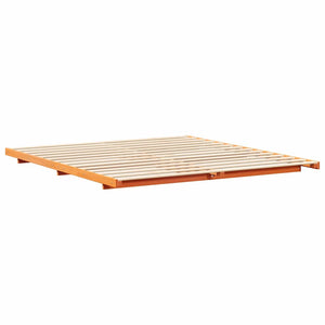 vidaXL Struttura letto a terra Cera marrone 180 x 200 cm