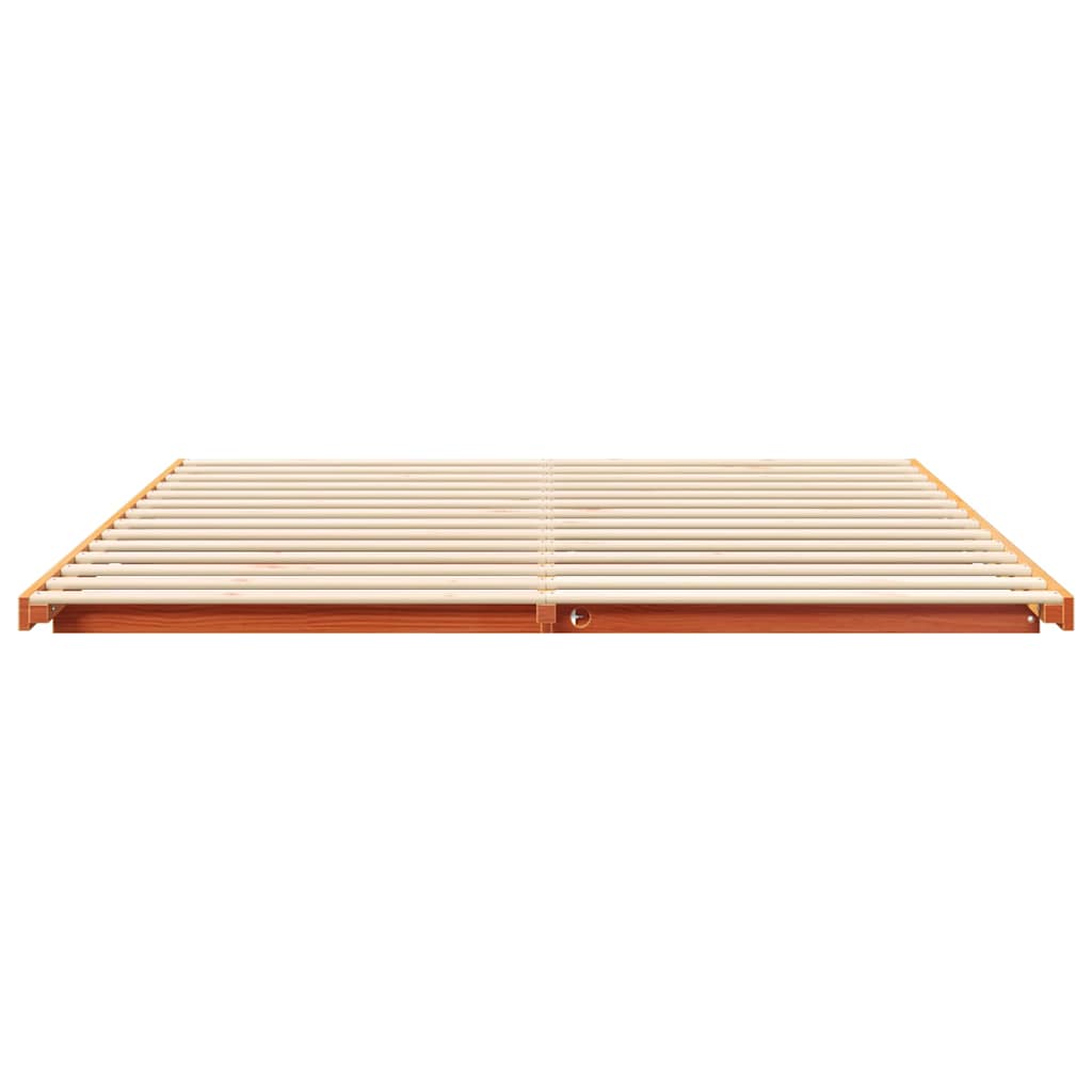 vidaXL Struttura letto a terra Cera marrone 180 x 200 cm
