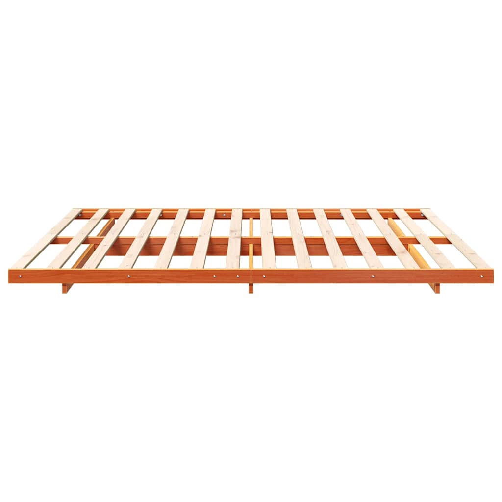 vidaXL Struttura letto a terra Cera marrone 180 x 200 cm