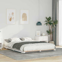 vidaXL Struttura letto a terra Bianco 160 x 200 cm