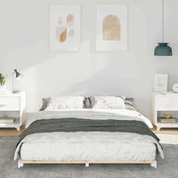 vidaXL Struttura letto a terra Bianco 160 x 200 cm
