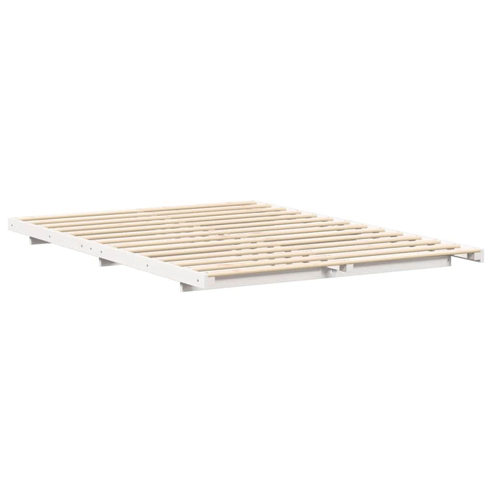 vidaXL Struttura letto a terra Bianco 160 x 200 cm