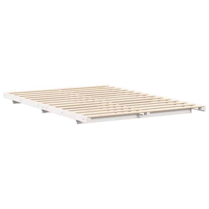 vidaXL Struttura letto a terra Bianco 160 x 200 cm