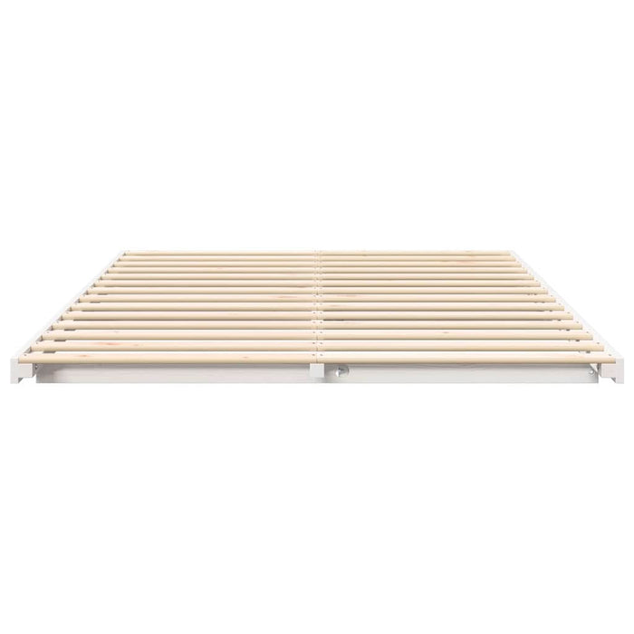 vidaXL Struttura letto a terra Bianco 160 x 200 cm