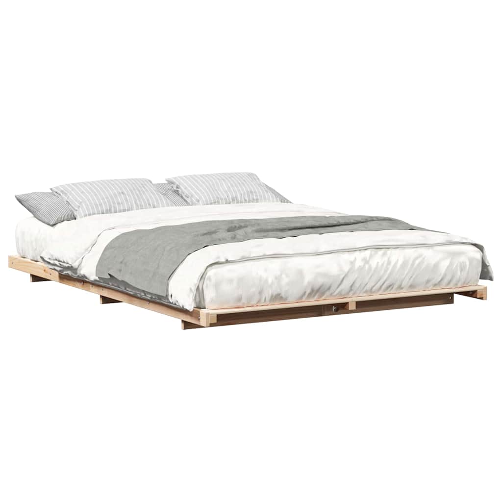 vidaXL Struttura letto a terra Marrone 150 x 200 cm