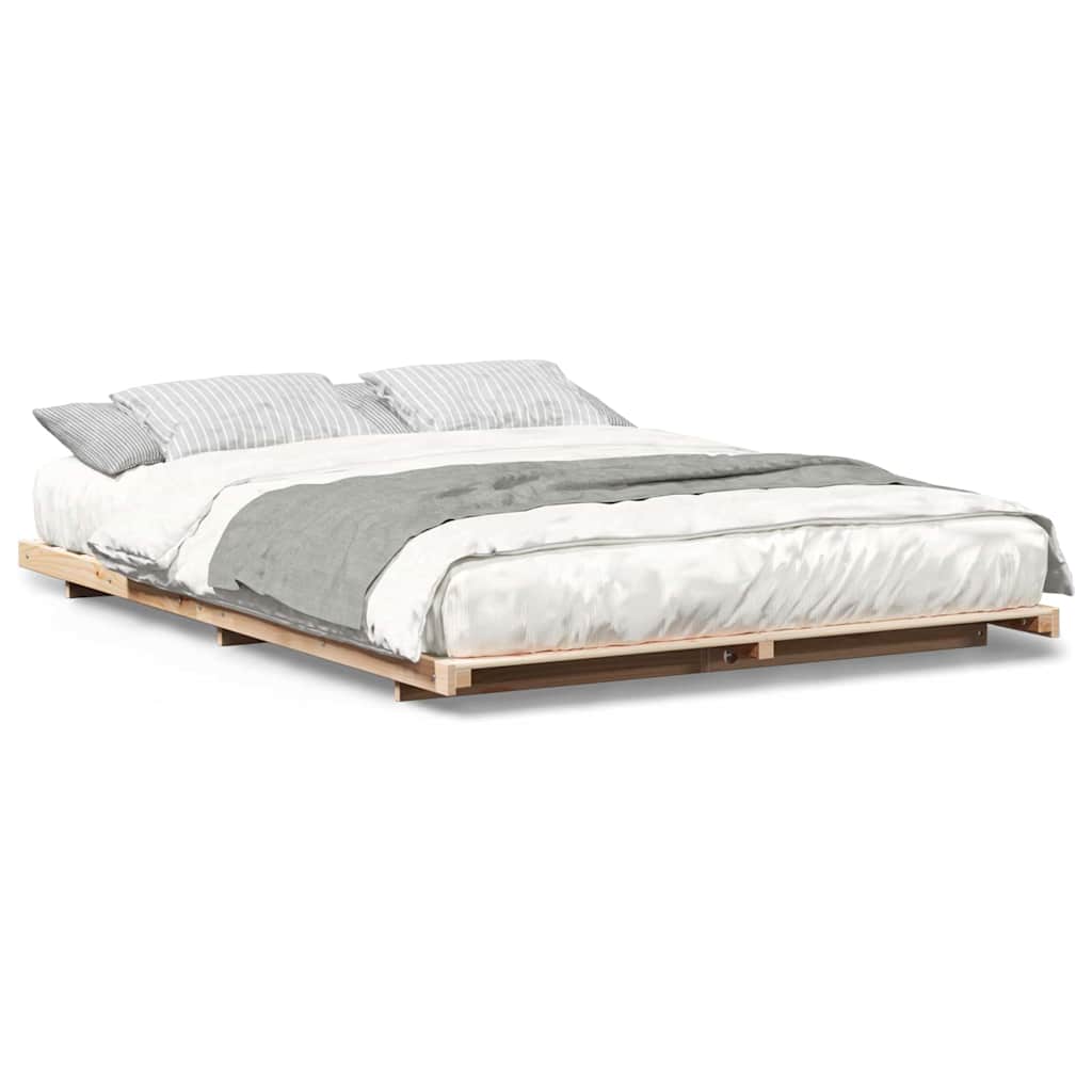vidaXL Struttura letto a terra Marrone 150 x 200 cm