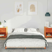 vidaXL Struttura letto a terra Cera marrone 140 x 200 cm