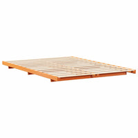 vidaXL Struttura letto a terra Cera marrone 140 x 200 cm