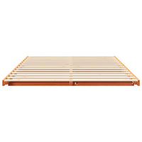 vidaXL Struttura letto a terra Cera marrone 140 x 200 cm
