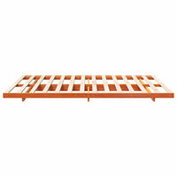 vidaXL Struttura letto a terra Cera marrone 140 x 200 cm