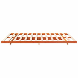 vidaXL Struttura letto a terra Cera marrone 140 x 200 cm