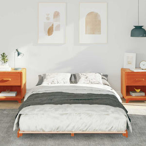 vidaXL Struttura letto a terra Cera marrone 120 x 200 cm