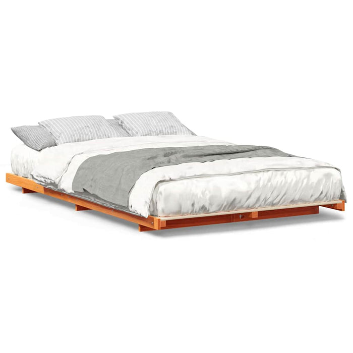 vidaXL Struttura letto a terra Cera marrone 120 x 200 cm