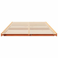vidaXL Struttura letto a terra Cera marrone 140 x 190 cm