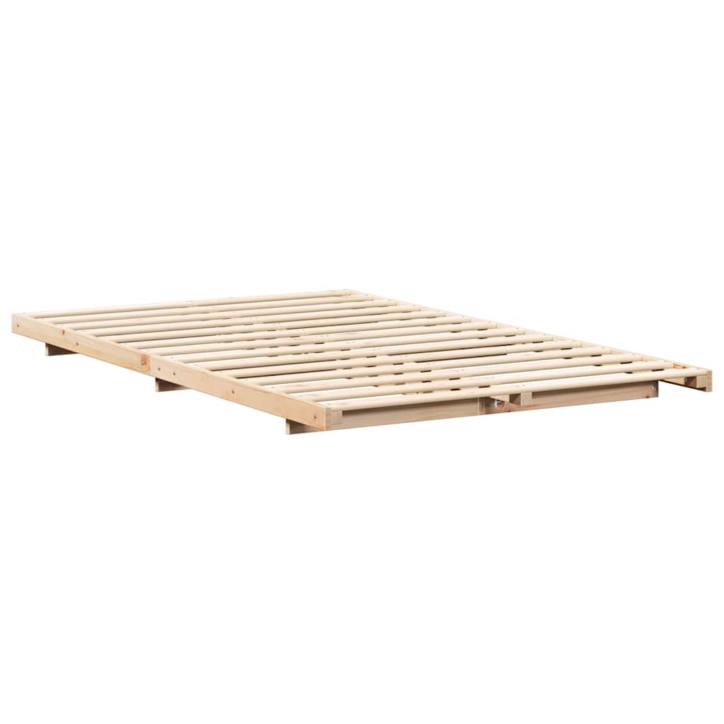 vidaXL Struttura letto a terra Marrone 120 x190 cm