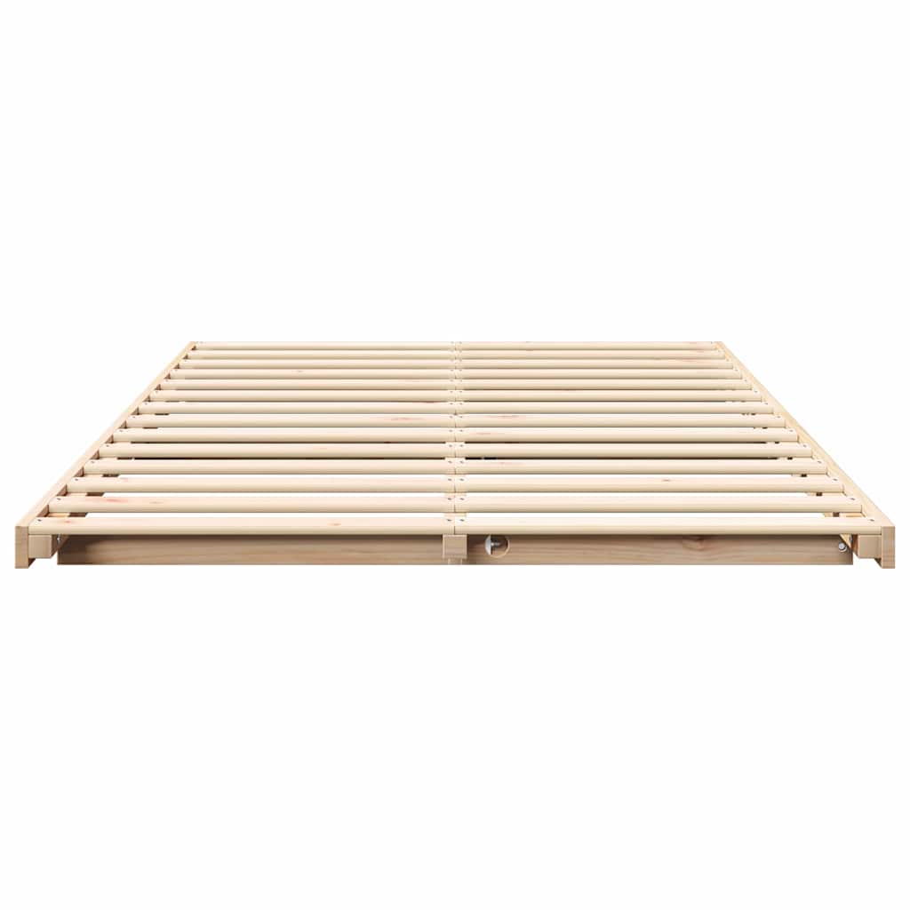 vidaXL Struttura letto a terra Marrone 120 x190 cm