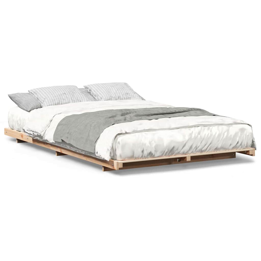vidaXL Struttura letto a terra Marrone 120 x190 cm