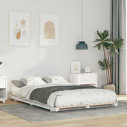 vidaXL Struttura letto a terra Bianco 120 x190 cm