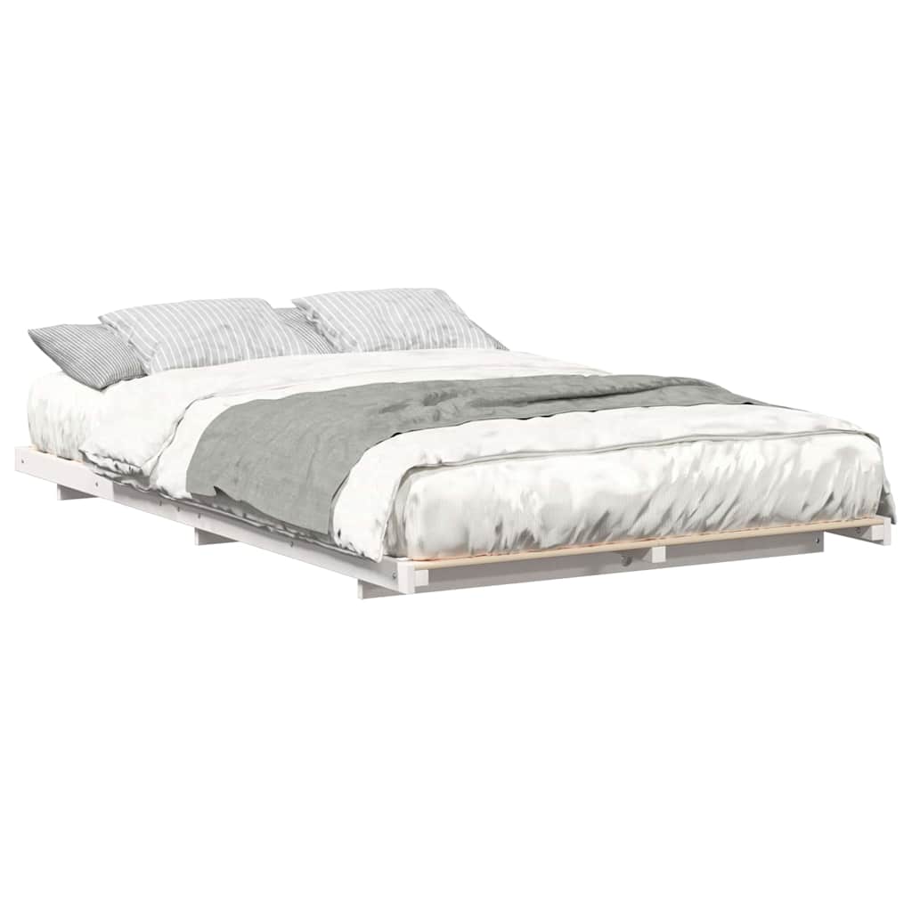 vidaXL Struttura letto a terra Bianco 120 x190 cm