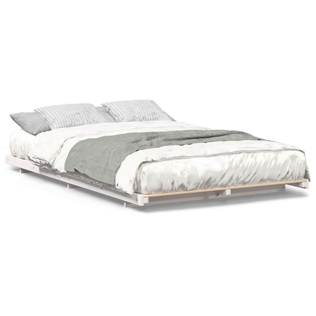 vidaXL Struttura letto a terra Bianco 120 x190 cm