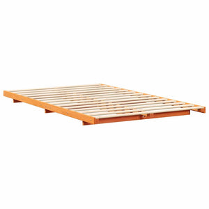 vidaXL Struttura letto a terra Cera marrone 120 x190 cm