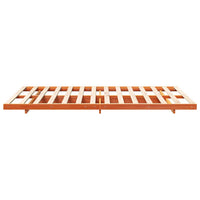 vidaXL Struttura letto a terra Cera marrone 120 x190 cm