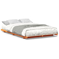 vidaXL Struttura letto a terra Cera marrone 120 x190 cm