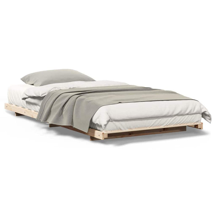 vidaXL Struttura letto a terra Marrone 100 x 200 cm