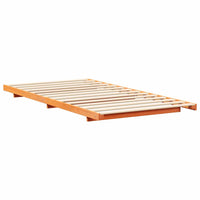 vidaXL Struttura letto a terra Cera marrone 90 x 200 cm