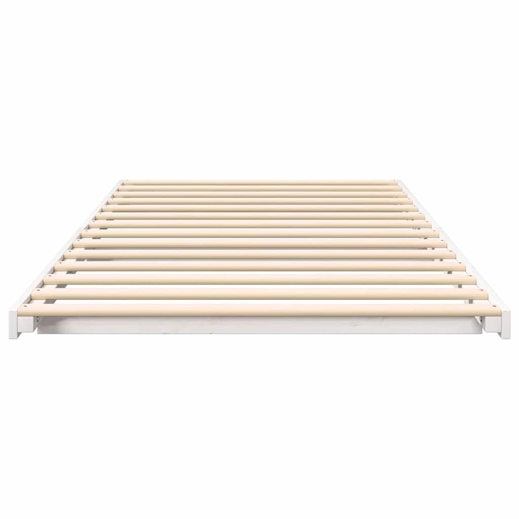 vidaXL Struttura letto a terra Bianco 90 x 190 cm