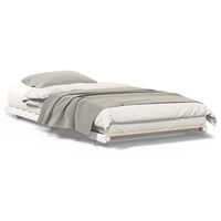 vidaXL Struttura letto a terra Bianco 90 x 190 cm