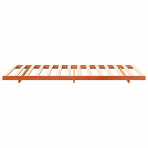 vidaXL Struttura letto a terra Cera marrone 90 x 190 cm