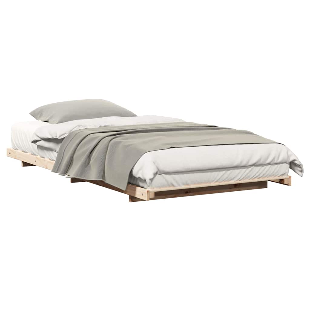 vidaXL Struttura letto a terra Marrone 75 x 190 cm