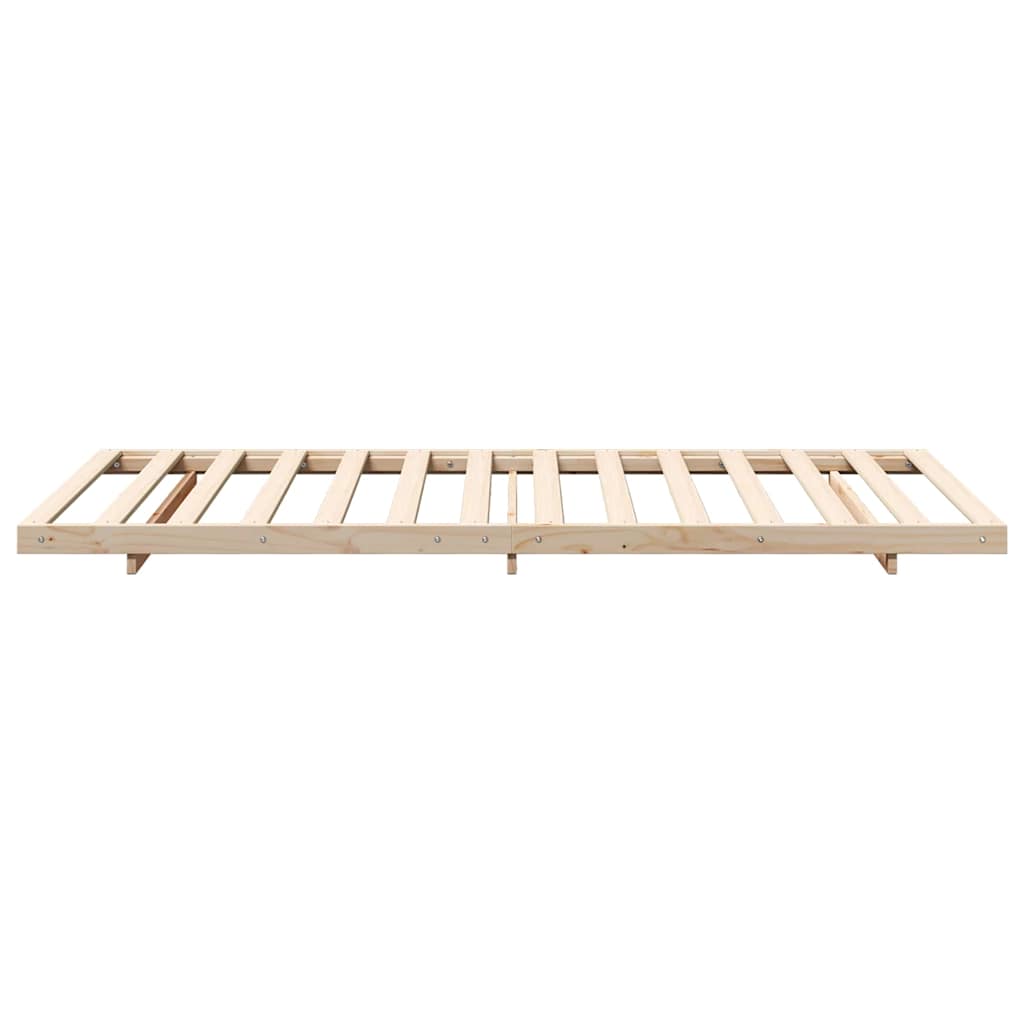 vidaXL Struttura letto a terra Marrone 75 x 190 cm