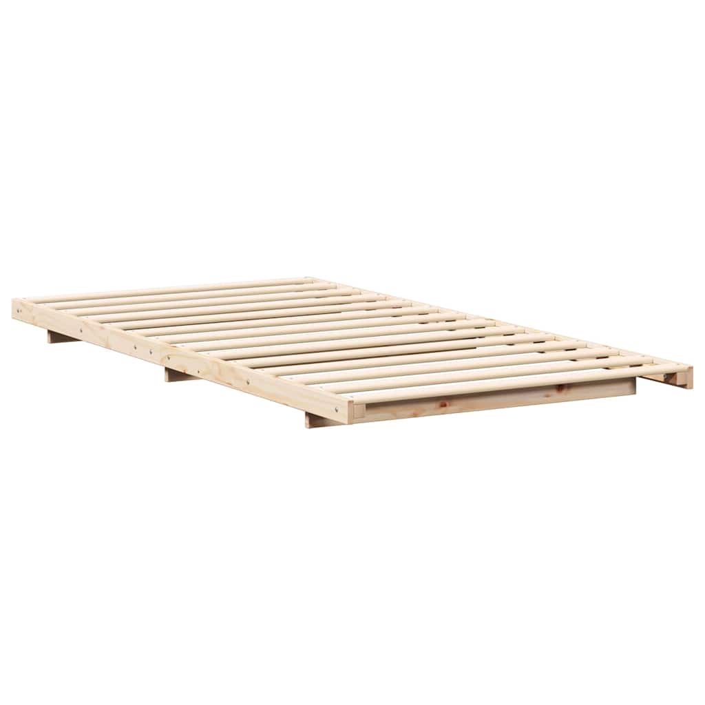 vidaXL Struttura letto a terra Marrone 80 x 210 cm