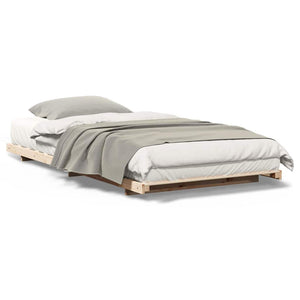 vidaXL Struttura letto a terra Marrone 80 x 210 cm