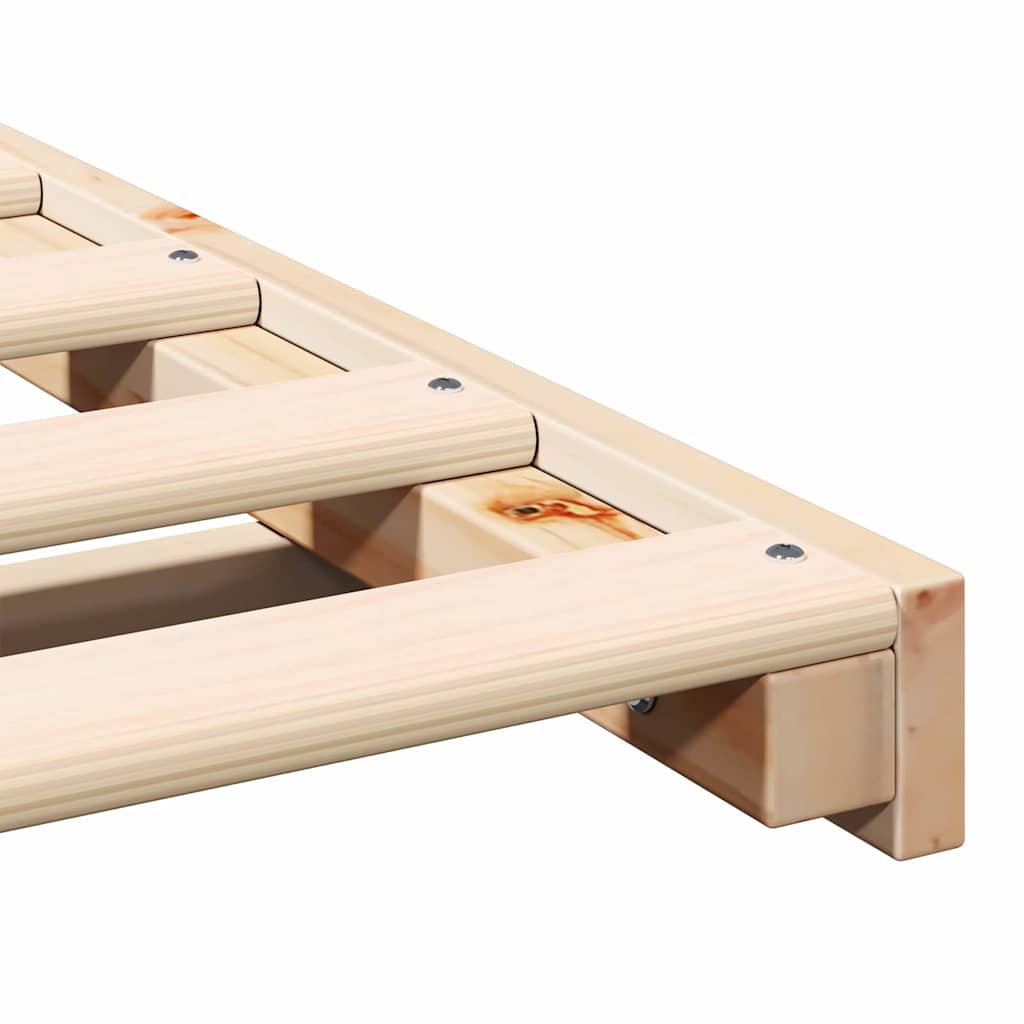 vidaXL Struttura letto a terra Marrone 90 x 210 cm