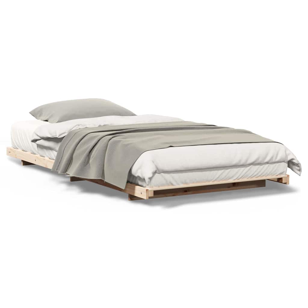 vidaXL Struttura letto a terra Marrone 90 x 210 cm